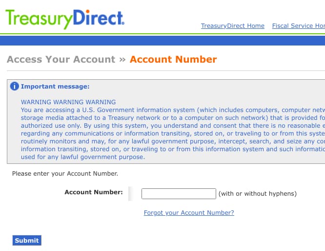 TreasuryDirect - Login