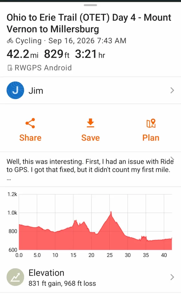 OTET Ride with GPS - Day 4