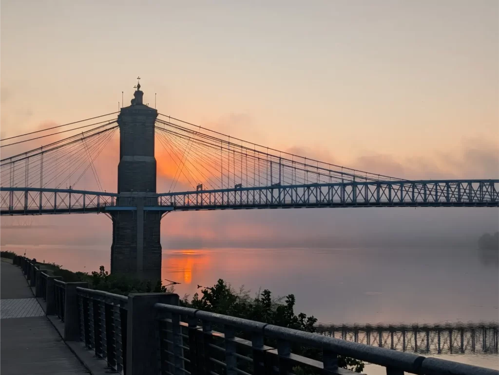 The Ohio River in Cincinnati, Ohio