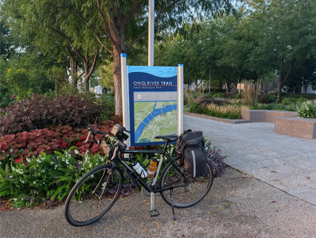 The start of the Ohio to Erie Trail (OTET)