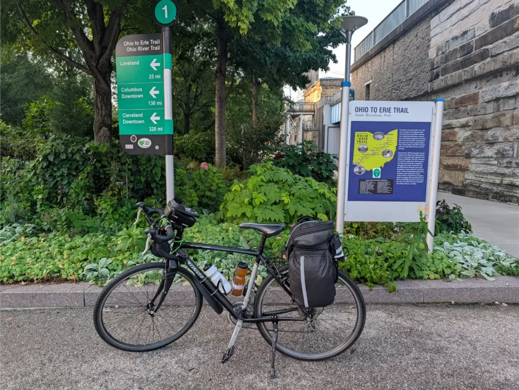 The start of the Ohio to Erie Trail (OTET)