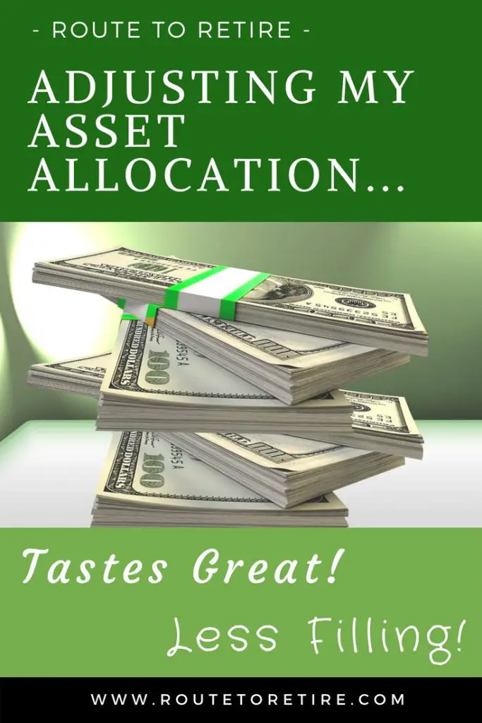 Adjusting My Asset Allocation... Tastes Great, Less Filling