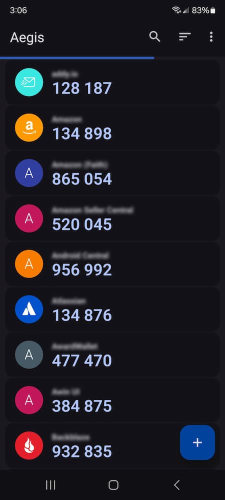Aegis Authenticator app