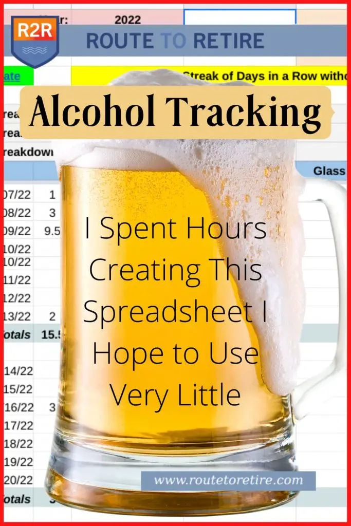 Alcohol Tracking – I Spent Hours Creating This Spreadsheet I Hope to Use Very Little