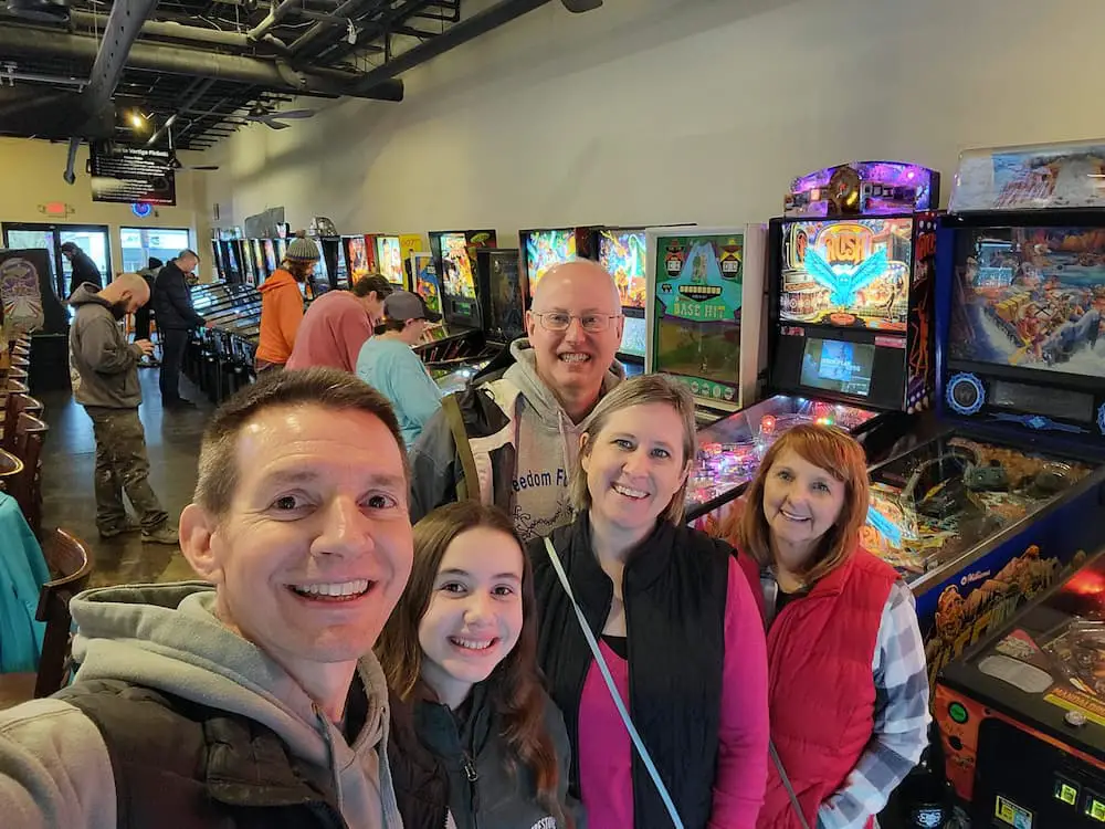 Our RV Trip Was Quickly Becoming a Florida Flop… Until We Shifted Gears - Hanging with friends at a pinball arcade