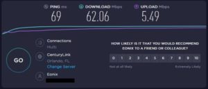 Bandwidth Test with VPN On - NordVPN