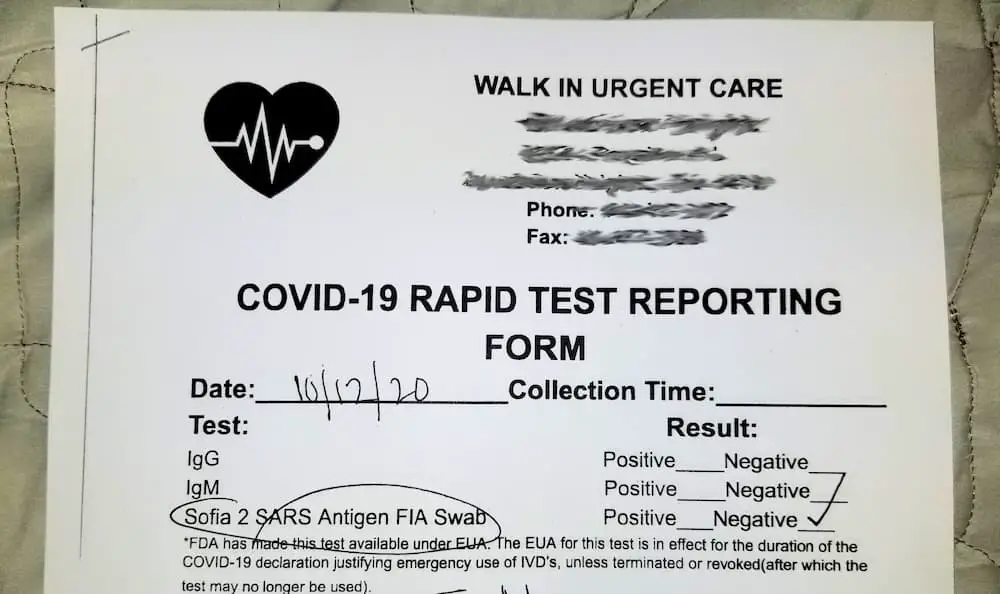 COVID-19 Reporting Results