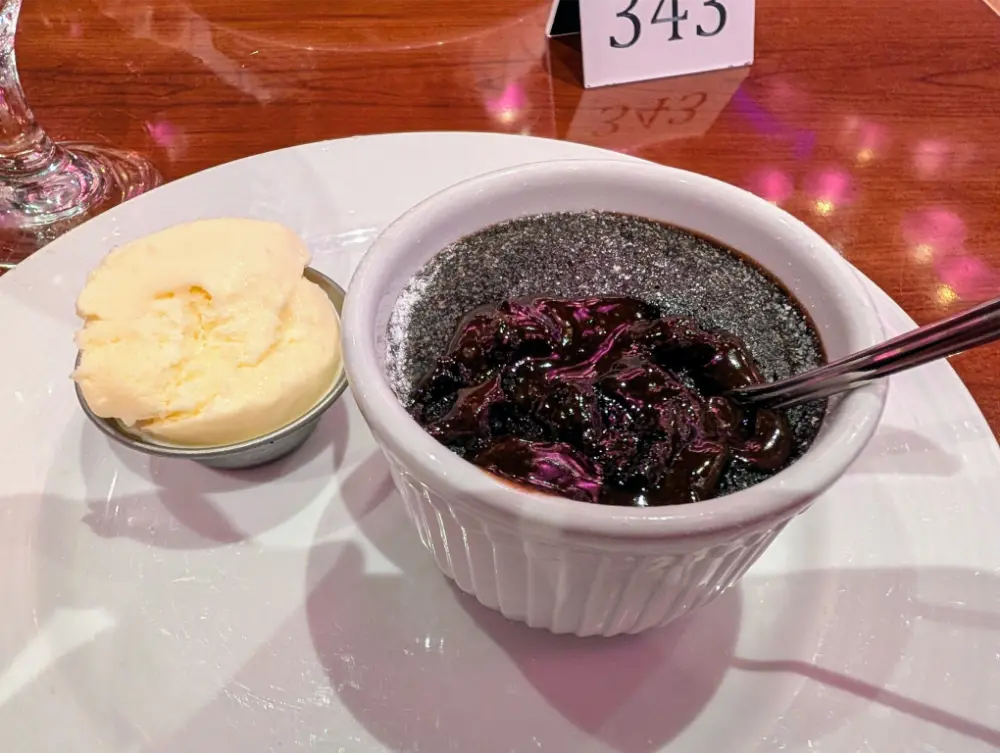 38-Day Europe Trip - Carnival Miracle - Carnival chocolate melting cake