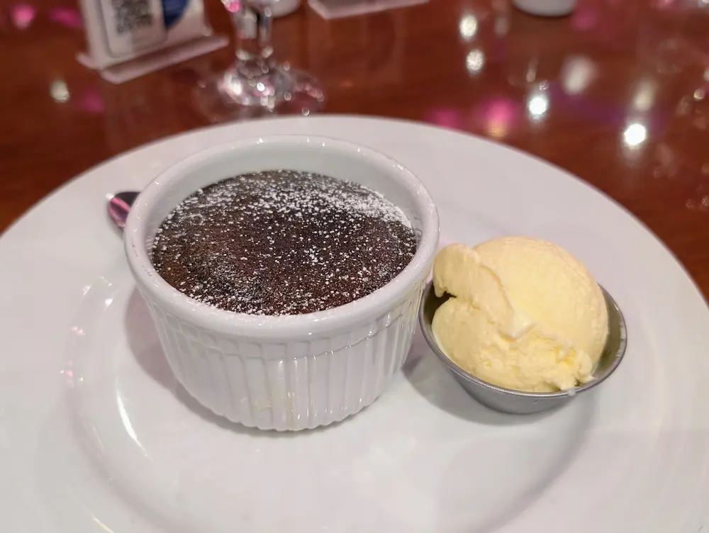 38-Day Europe Trip - Carnival Miracle - Carnival chocolate melting cake