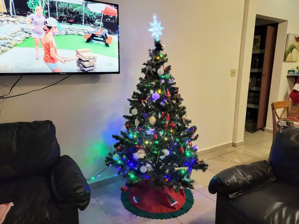 Time Marches on…
Getting You Up to Speed - Christmas tree up at Valle del Rio condo