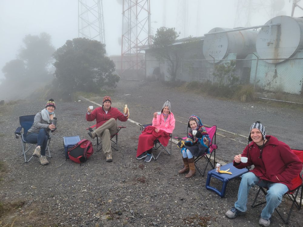 Breakfast atop Volcán Barú, an active volcano