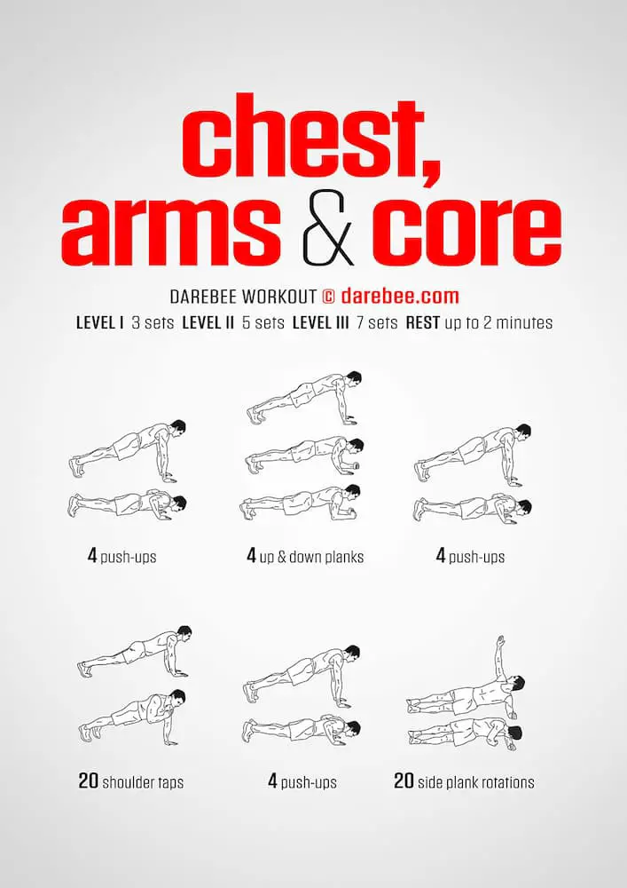 DAREBEE - Chest, Arms, & Core workout