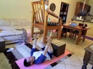 Home Workout - Daughter Leg Presses