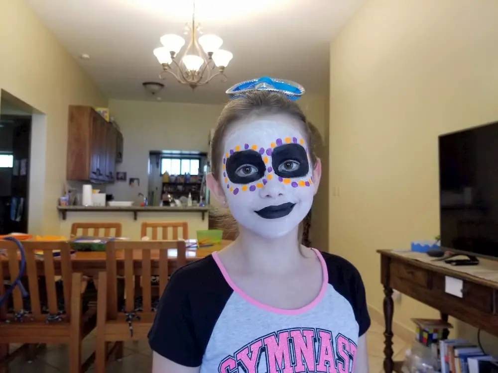 Making Plans for the Future – Stay or Go? - Faith painted her face in celebration of the Day of the Dead (Día de Muertos)