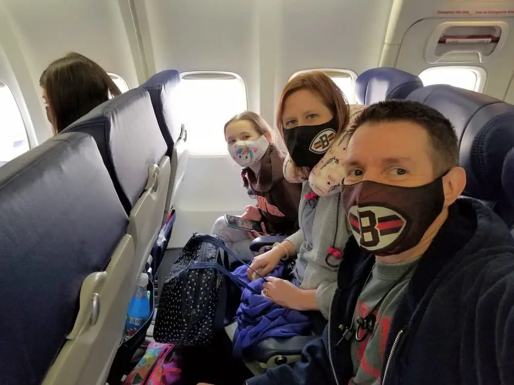 Southwest Companion Pass - Faith, Lisa, and Jim on the plane