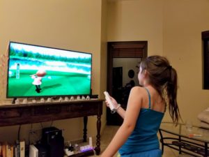 Faith Playing Wii Sports