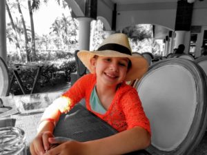 A Beach Vacation Totaling $405? Yes, Please! - Faith at the restaurant