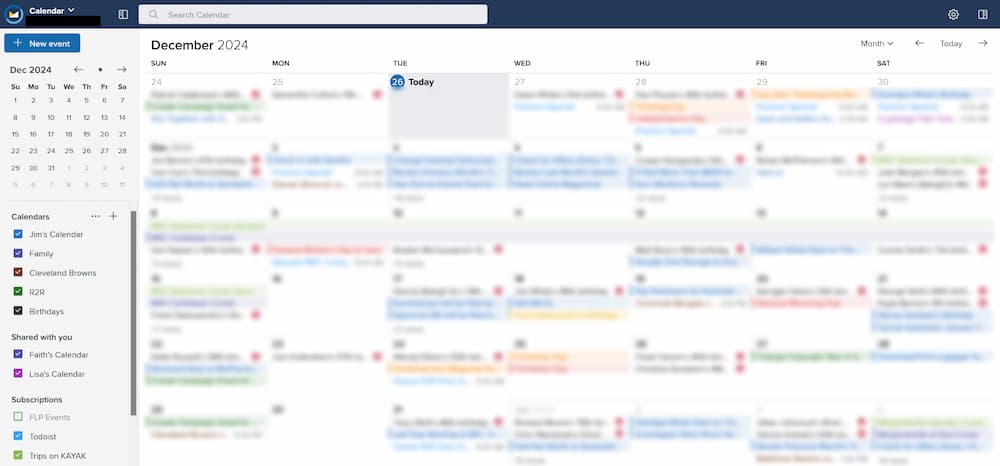 Fastmail calendar