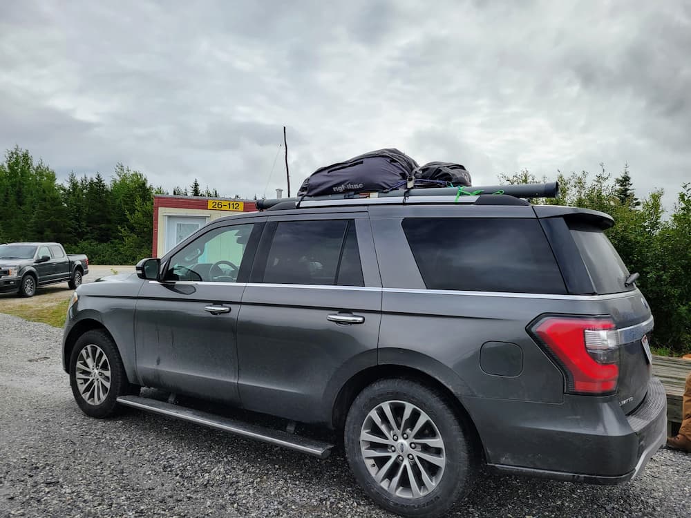Ford Expedition loaded up with gear