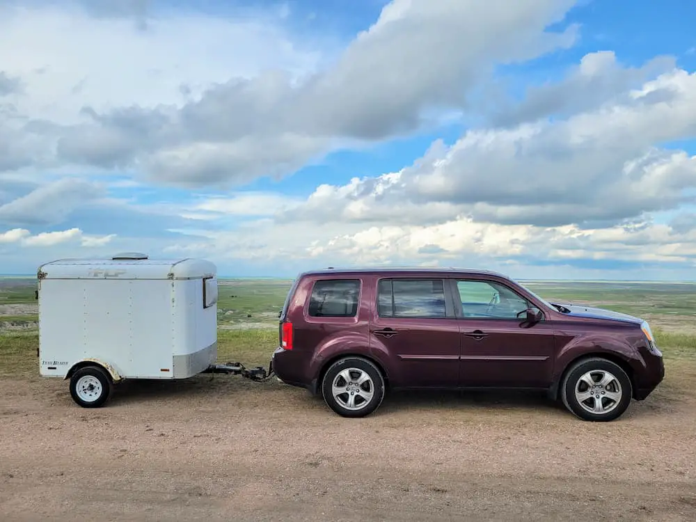 2012 Honda Pilot and trailer