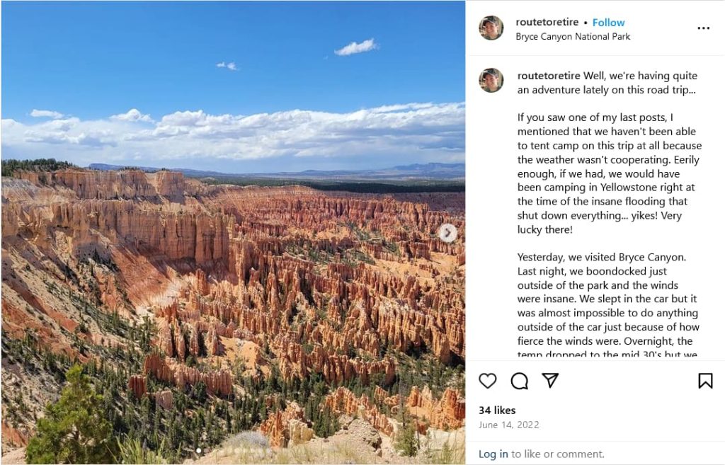Our Summer Road Trip So Far... Mother Nature's Vengeance! - Instagram - Bryce Canyon National Park