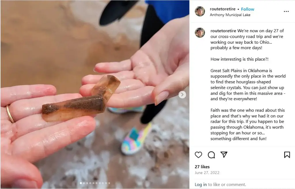 On the Road: The Wrap-Up and Some Fun Stats! - Instagram - Great Salt Plains, Oklahoma