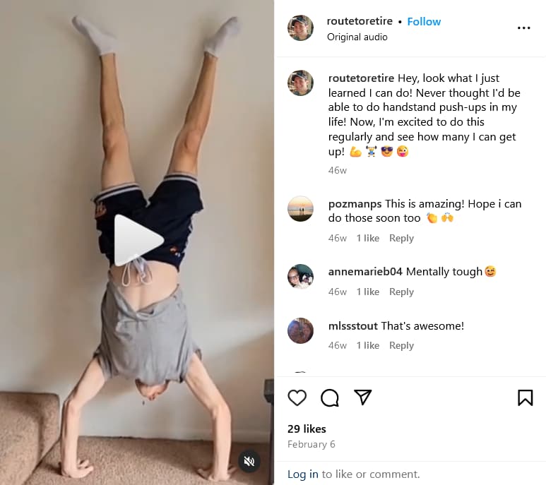 The Art of Self-Improvement: My Journey to Living a Healthier Lifestyle - Instagram - Handstand Pushups