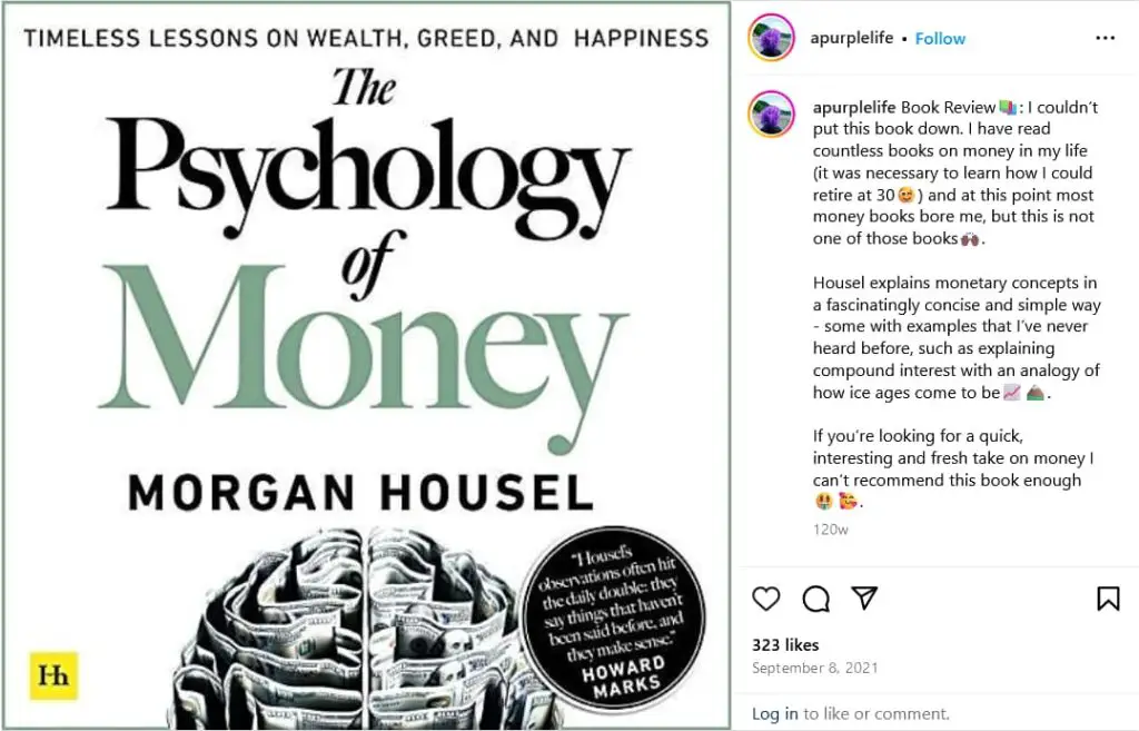 One of the Best Money Books I've Ever Read - Instagram - The Psychology of Money