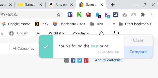 The Best Chrome Extensions for Online Shopping $$$ - InvisibleHand - Best Price.png