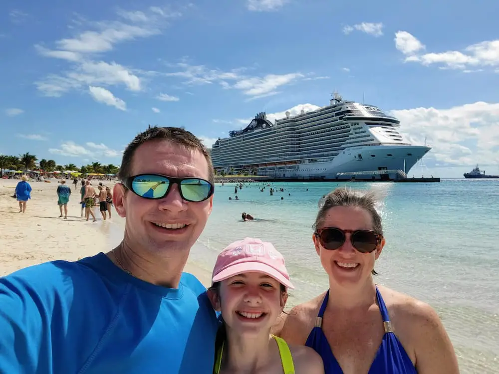 How We Strive To Avoid Having an Entitled Kid - Jim, Faith, and Lisa - Ocean Cay Beach