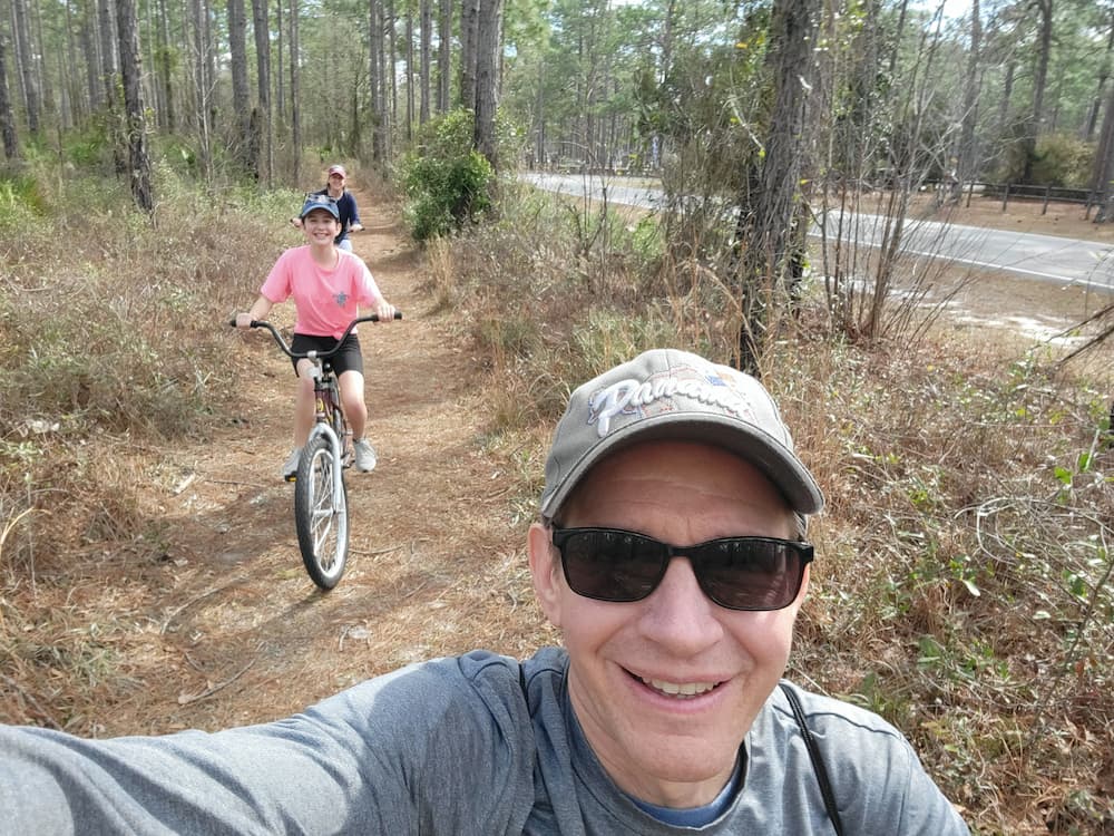 Our RV Trip Was Quickly Becoming a Florida Flop… Until We Shifted Gears - Bike riding at Laura S. Walker State Park