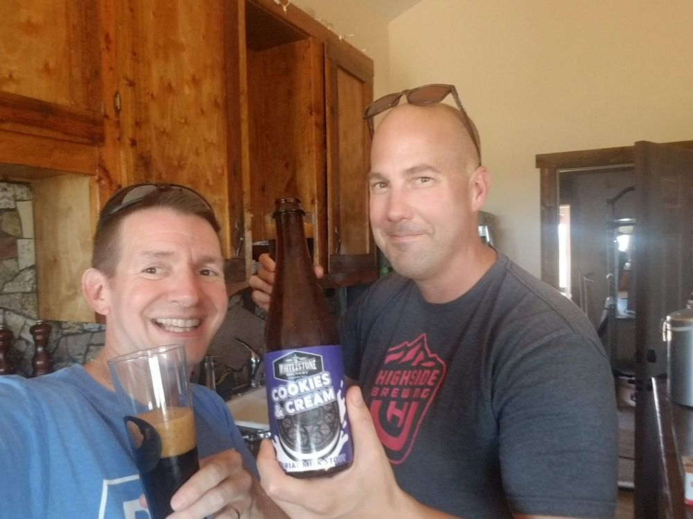 El Paso, Tucson, Viva Las Vegas!! – Road Trip Leg 2 - Jim and Steve enjoying some Cookies & Cream beer