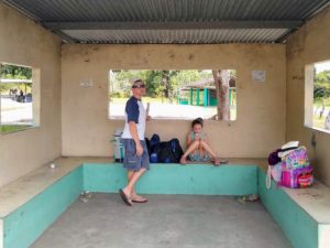 Jim and Faith at the Bus Stop