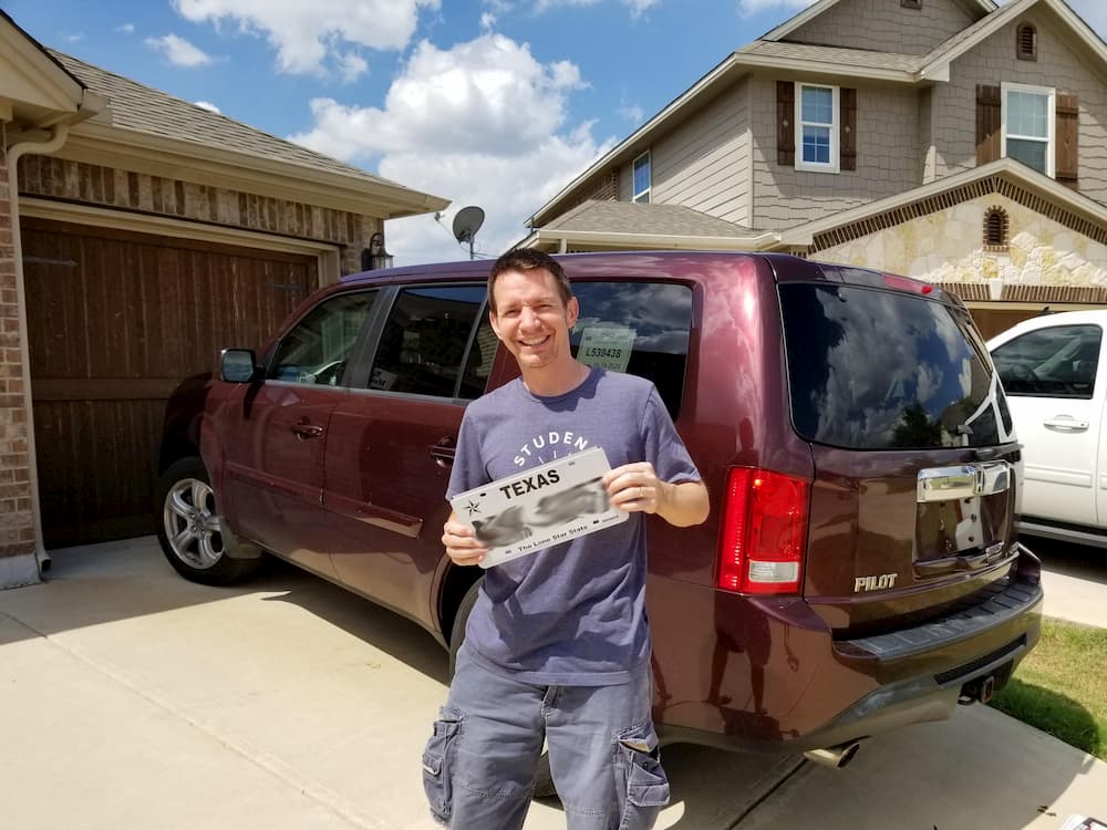 Three Weeks in Texas – A Big Stop on the Road Trip - My New Texas License Plate!