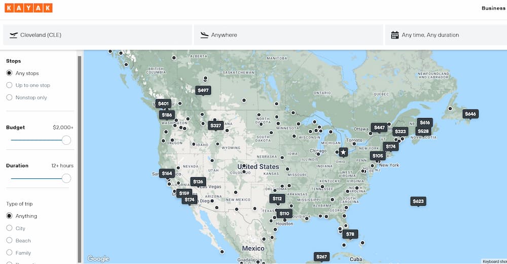 Travel Planning - Kayak Explore