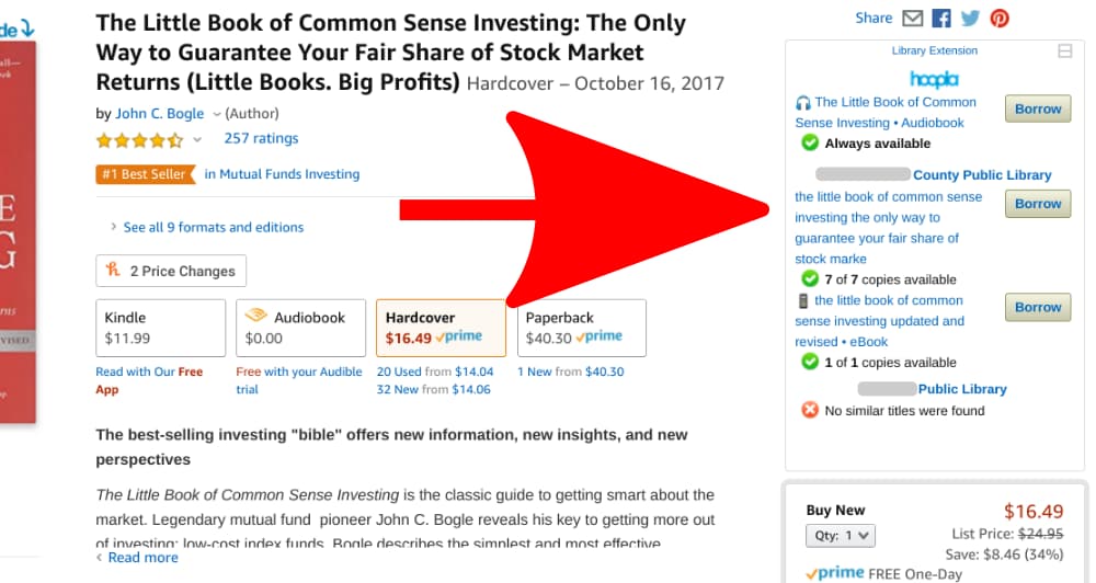 Little Book of Common Sense Investing - Library Extension