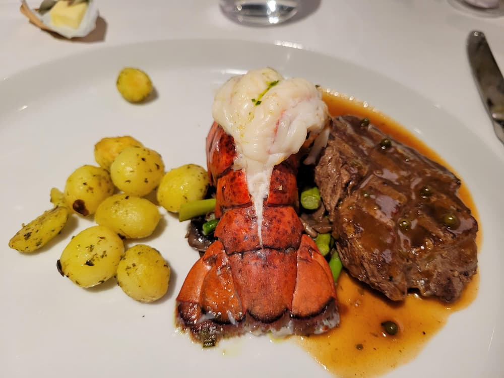 Cruise Vacations – My 3 Rules and My 3 Favorite Indulgences - Lobster dinner in the MDR on the MSC Seashore cruise ship