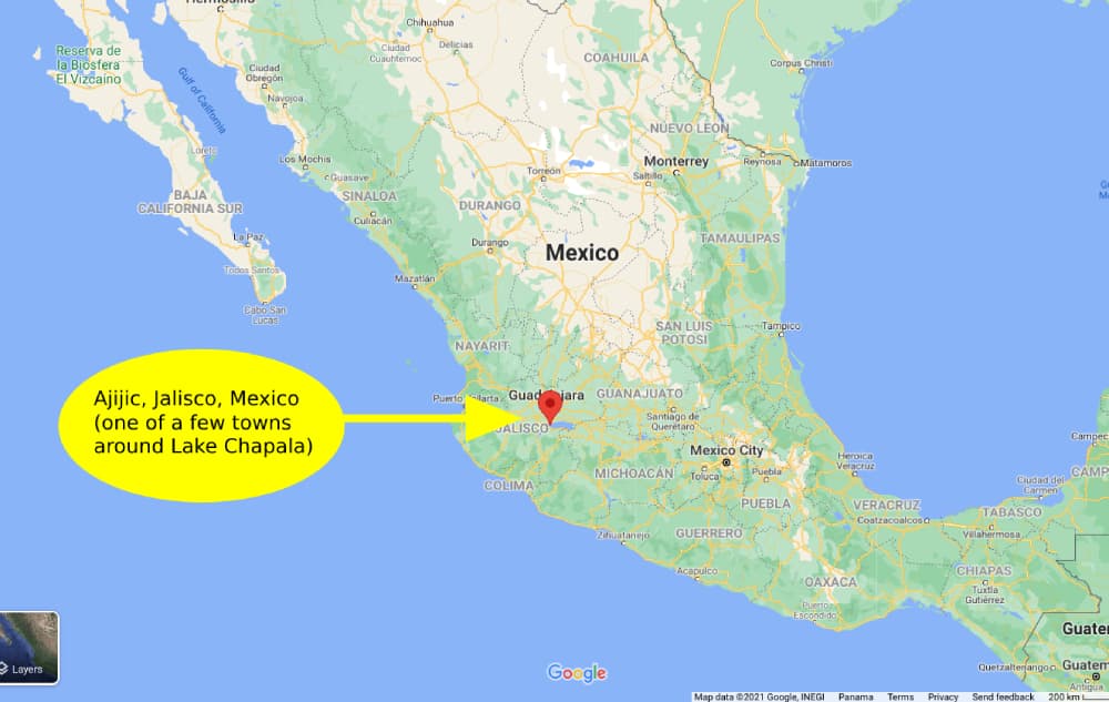 We’re Saving Over 0 on Our Trip to Mexico… Here’s the Plan - Map of Ajijic, Jalisco, Mexico (Lake Chapala)