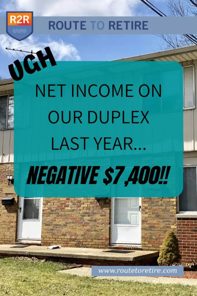 Net Income on Our Duplex Last Year... Negative $7,400!!