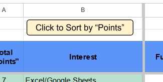  Next Chapter Ideas Matrix - Click to Sort by Points