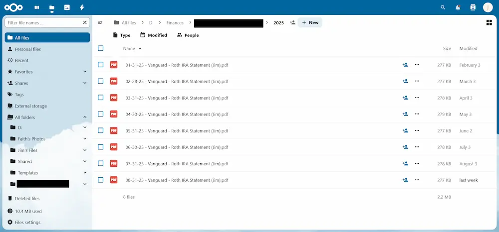 Self-hosting Nextcloud