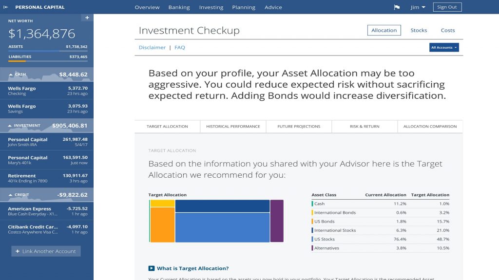 Empower (formerly Personal Capital) - Investment Checkup