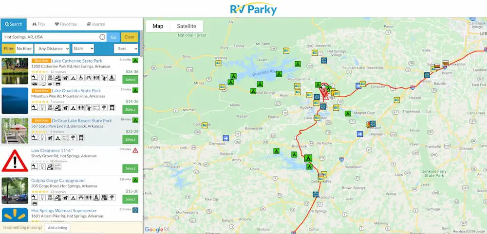 RV Parky - Find a Place to Stay