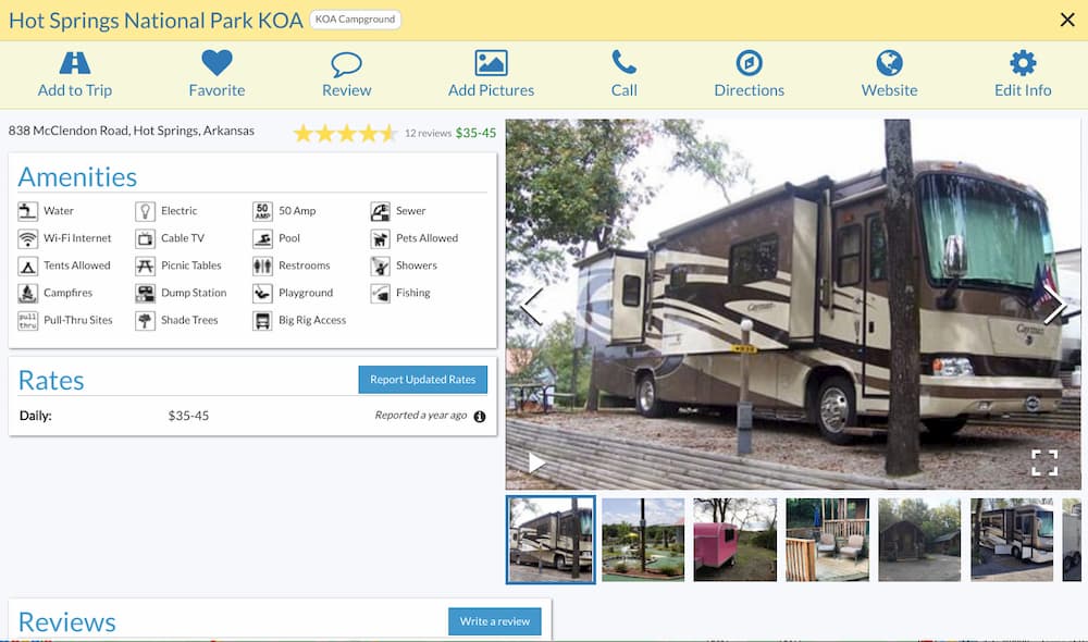 RV Parky - Hot Springs National Park KOA