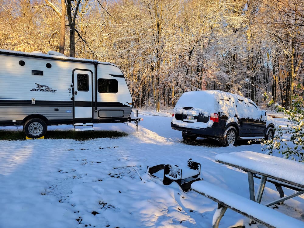 The Ups and Downs of RV Life: 45 Days in Our Tiny Home - Snow... time to leave!
