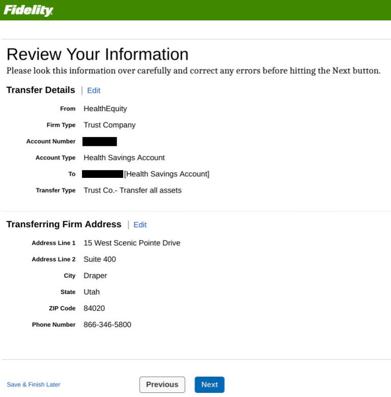 We Moved Our Health Savings Account to Fidelity! - Route to Retire