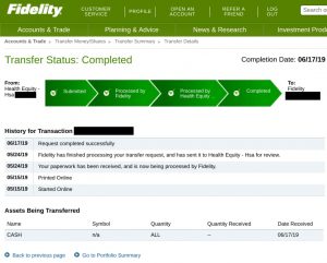 We Moved Our Health Savings Account to Fidelity!