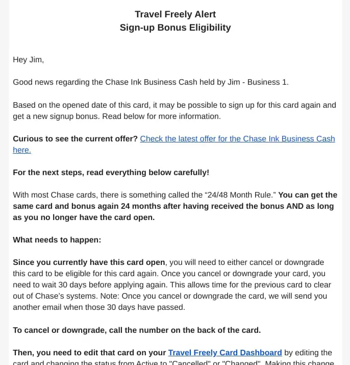 The #1 Best Way To Track Credit Card Rewards - Sign-up Bonus Eligibility Email