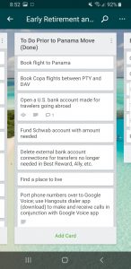 Relocating to Panama - Awesome Apps We're Using - Trello