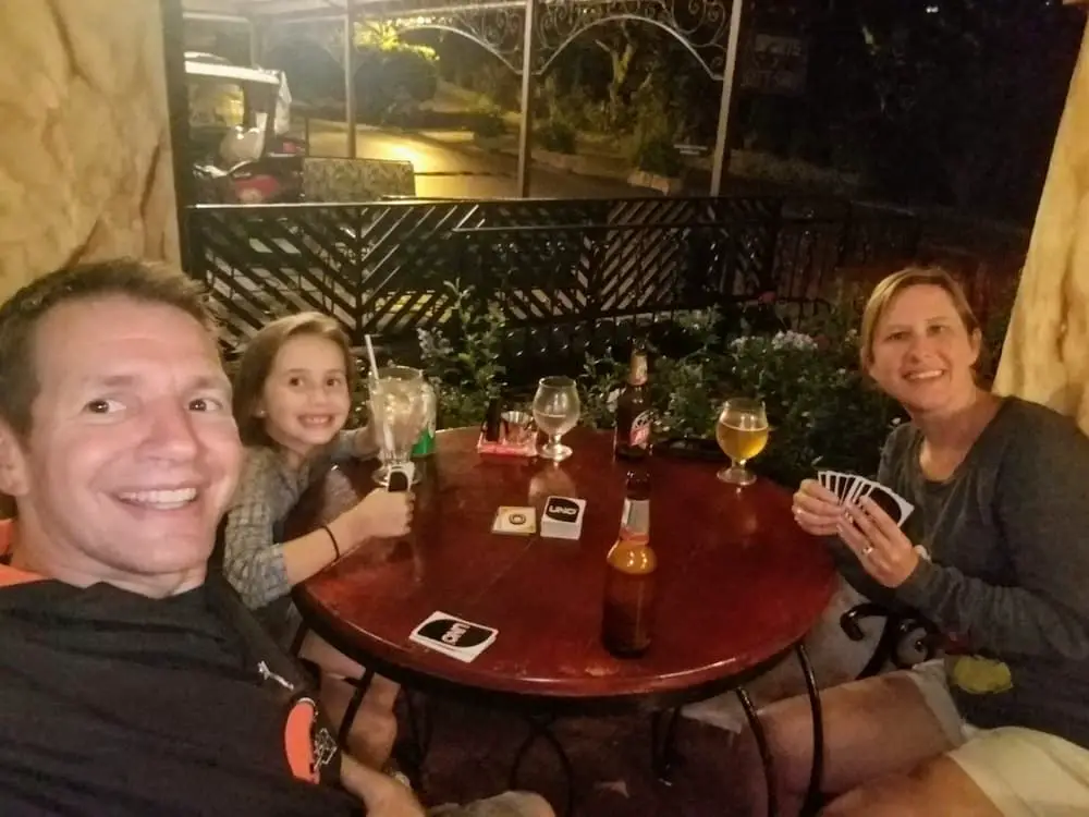 Fun Activities We Did in Panama - Playing cards at the Valle Escondido Cantina